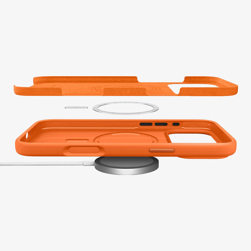 Spigen Husa de protectie Spigen Silicone Fit MagSafe (ACS11379) compatibil cu iPhone 17 Pro, Cosmic Orange – imagine 7