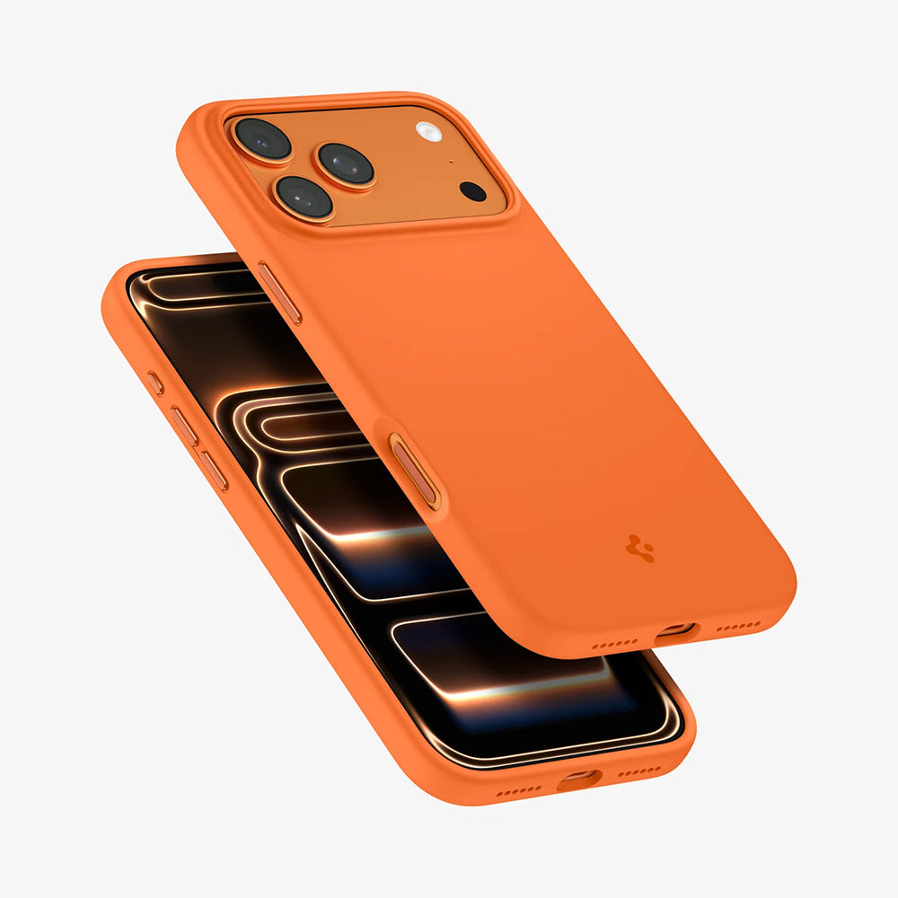 Spigen Husa de protectie Spigen Silicone Fit MagSafe (ACS11379) compatibil cu iPhone 17 Pro, Cosmic Orange – imagine 2