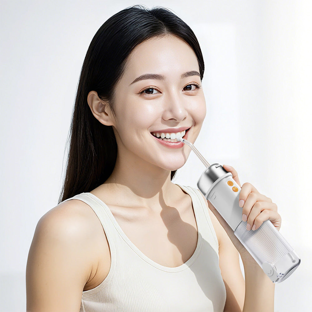 Deerma - Water Flosser (CY01) - Portable, 4x Intensity Levels, Detachable Tank, High-Energy Pulses, 8W, USB-C, IPX7 - Wh