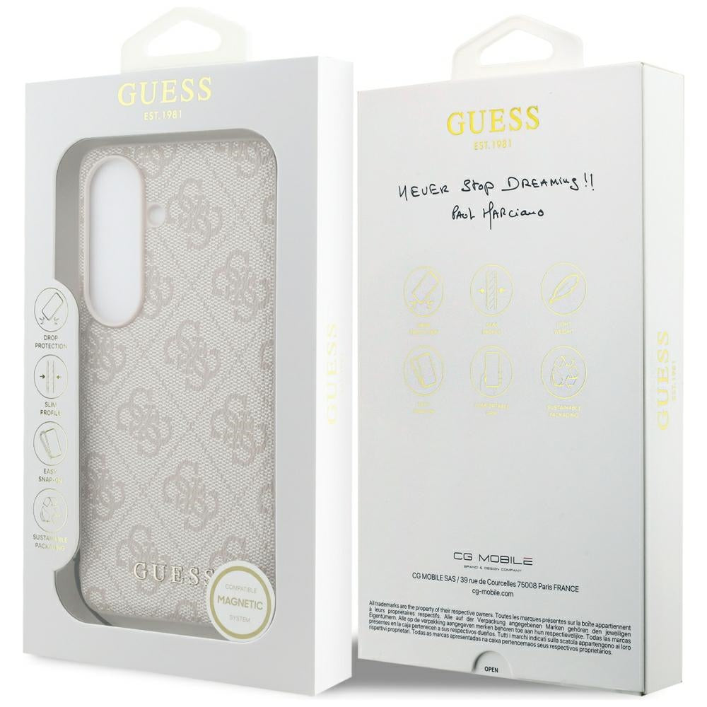 Husa pentru Samsung Galaxy S26 - Guess Hardcase 4G Classic Logo Charm (GUHMS26SGF4GPI) - Pink
