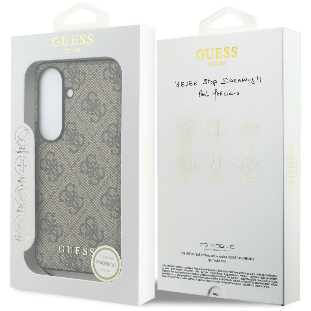 Husa pentru Samsung Galaxy S26 - Guess Hardcase 4G Classic Logo Charm (GUHMS26SGF4GBR) - Brown