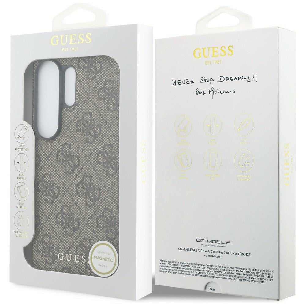 Husa pentru Samsung Galaxy S26 Ultra - Guess Hardcase 4G Classic Logo Charm (GUHMS26LGF4GBR) - Brown