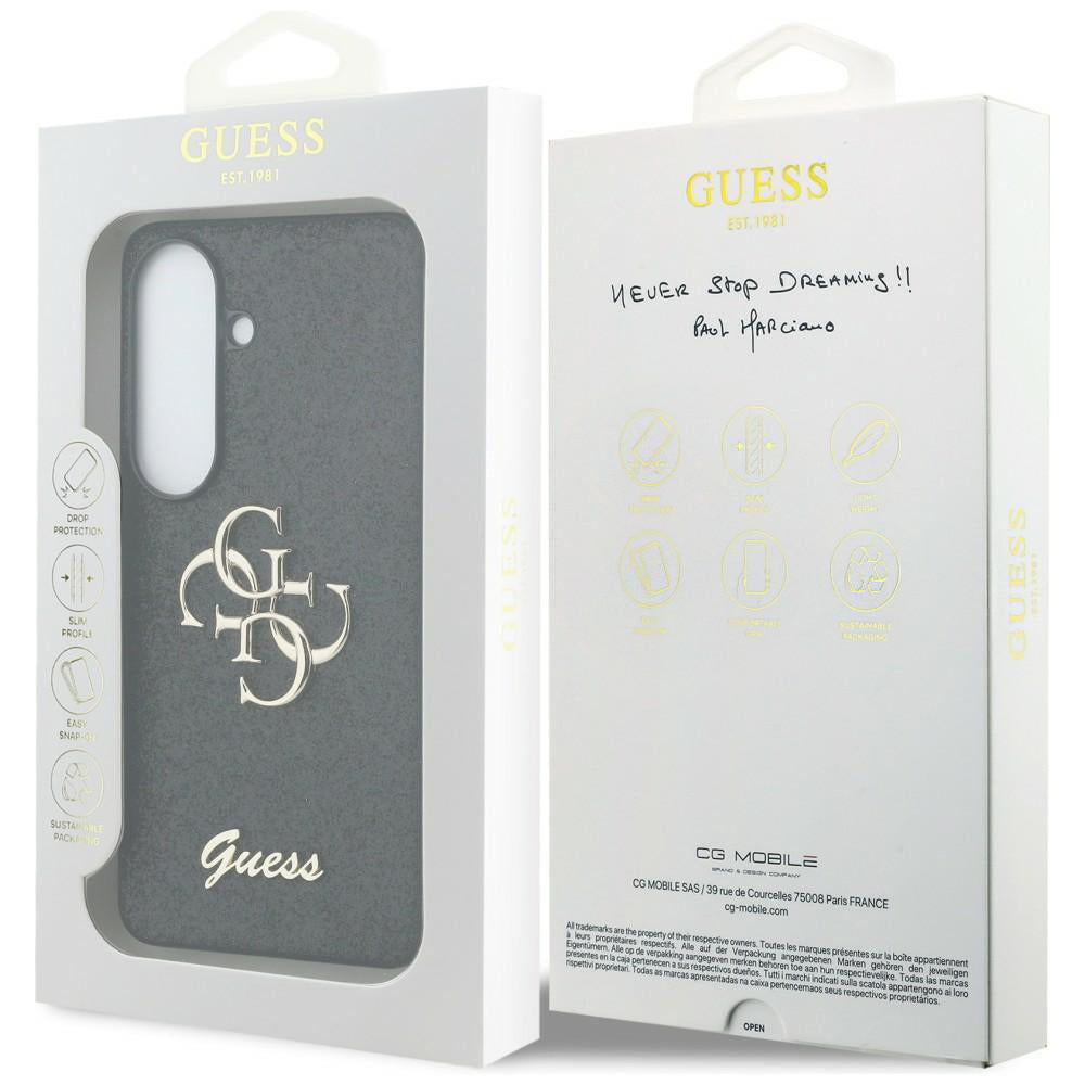 Guess - Fixed Glitter Big 4G Metal Logo (GUHCS26SHG4SGK) - Samsung Galaxy S26 - Black
