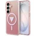Husa pentru Samsung Galaxy S26 - Guess IML Gradient Triangle MagSafe (GUHMS26SHGTMLCGP) - Pink