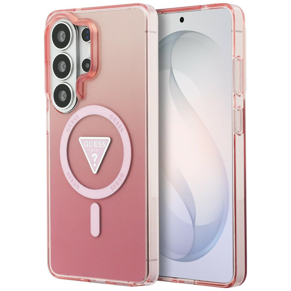 Husa pentru Samsung Galaxy S26 Ultra - Guess IML Gradient Triangle MagSafe (GUHMS26LHGTMLCGP) - Pink