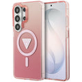 Husa pentru Samsung Galaxy S26 Ultra - Guess IML Gradient Triangle MagSafe (GUHMS26LHGTMLCGP) - Pink