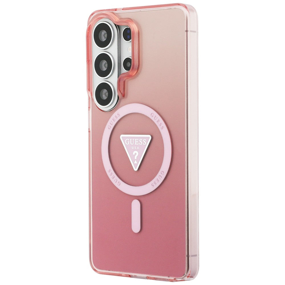 Husa pentru Samsung Galaxy S26 Ultra - Guess IML Gradient Triangle MagSafe (GUHMS26LHGTMLCGP) - Pink