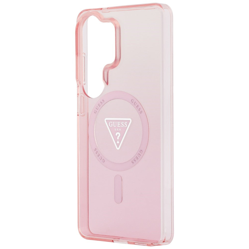 Husa pentru Samsung Galaxy S26 Ultra - Guess IML Gradient Triangle MagSafe (GUHMS26LHGTMLCGP) - Pink
