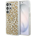 Husa pentru Samsung Galaxy S26 Ultra - Guess IML Leopard Print Triangle MagSafe (GUHMS26LHLEGTGLW)  - Brown
