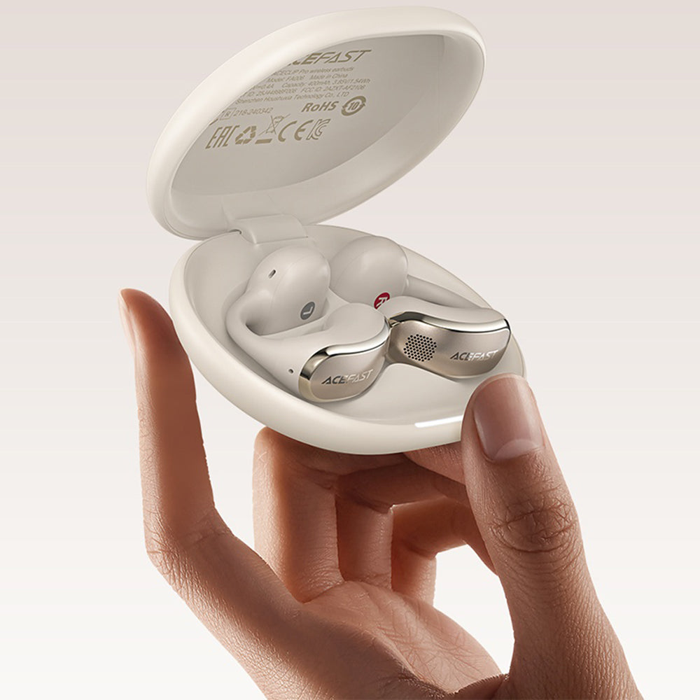 Acefast - Wireless Earbuds Aceclip Pro (FA006) - OWS Stereo, BT 5.4, Dual-mic Noise Cancelling, 400mAh, IP55, Type-C - B