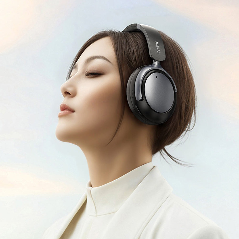 Yesido - Wireless Headphones (EP07) - with Bluetooth V5.3, Hybrid Noise Cancelling, ENC, 500mAh - Black