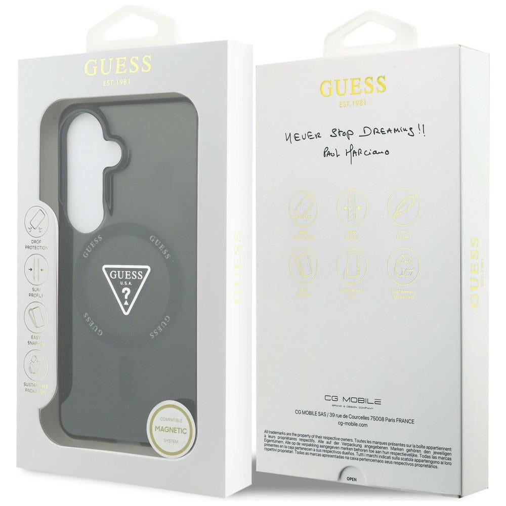 Husa pentru Samsung Galaxy S26 - Guess IML Gradient Triangle MagSafe (GUHMS26SHGTMLCGK) - Black