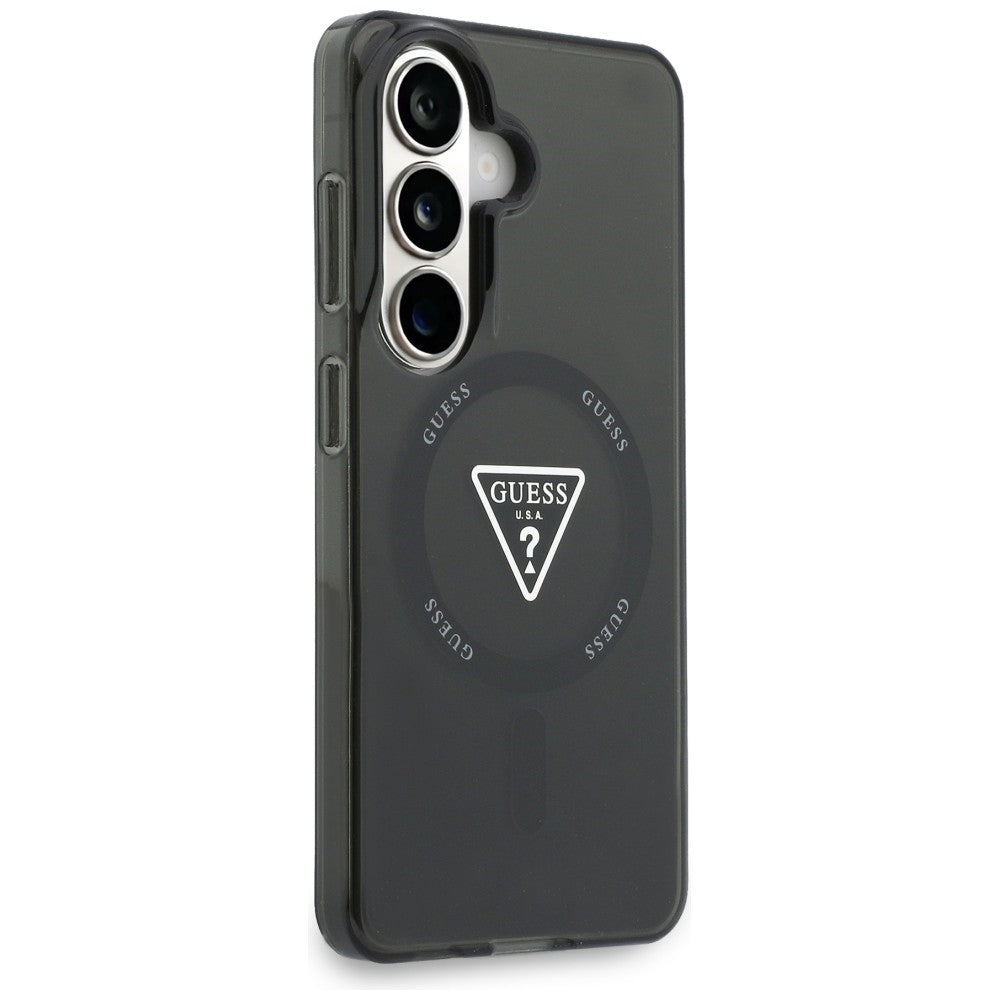 Husa pentru Samsung Galaxy S26 - Guess IML Gradient Triangle MagSafe (GUHMS26SHGTMLCGK) - Black