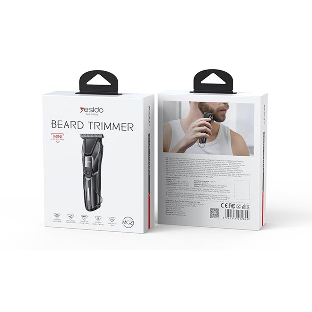 Yesido - Beard Trimmer (MG21) - Type-C, 5500RPM, 900mAh - Black