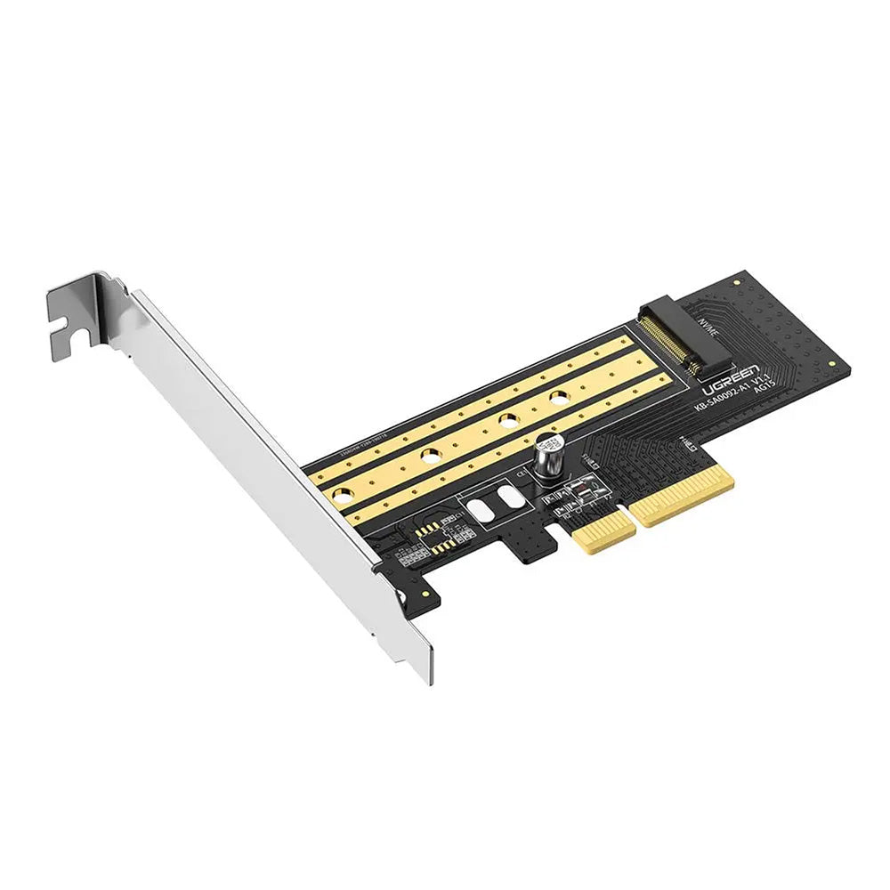Ugreen - Expansion Card CM302 (70503) - M.2 NVME to PCIe 3.0 X4 Adapter, PCI-E x4/x8/x16 Slots, 32Gbps - Black