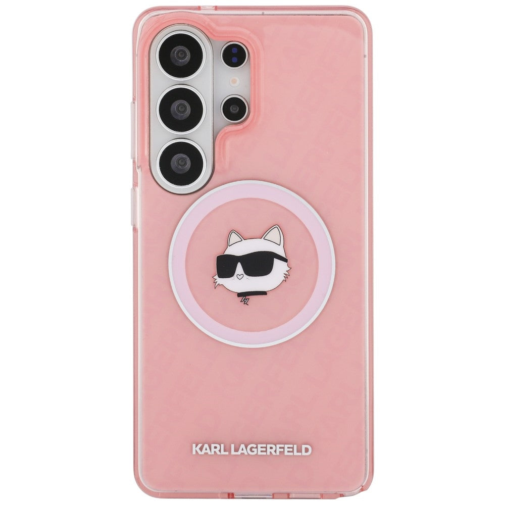 Karl Lagerfeld - IML Choupette Head on KL Repeated Logo MagSafe (KLHMS26LHMKBCHOP) - Samsung Galaxy S26 Ultra - Pink