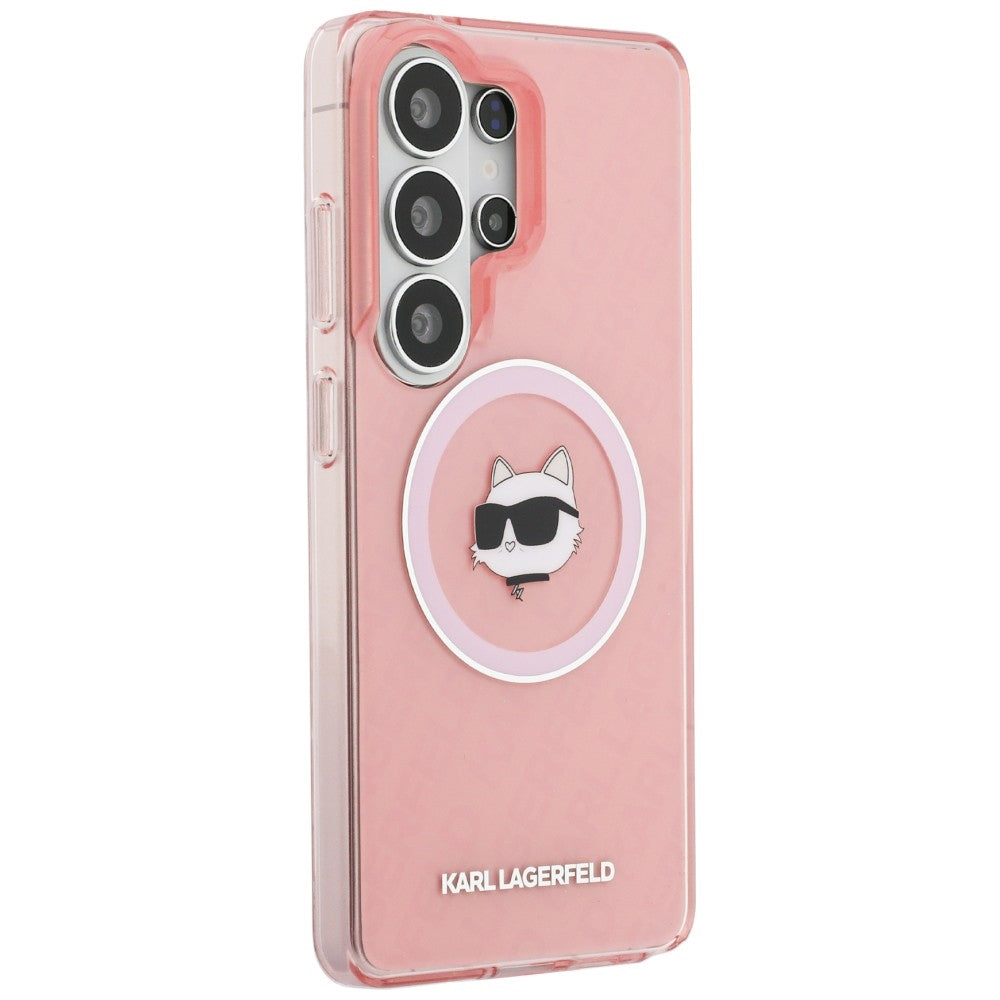 Karl Lagerfeld - IML Choupette Head on KL Repeated Logo MagSafe (KLHMS26LHMKBCHOP) - Samsung Galaxy S26 Ultra - Pink