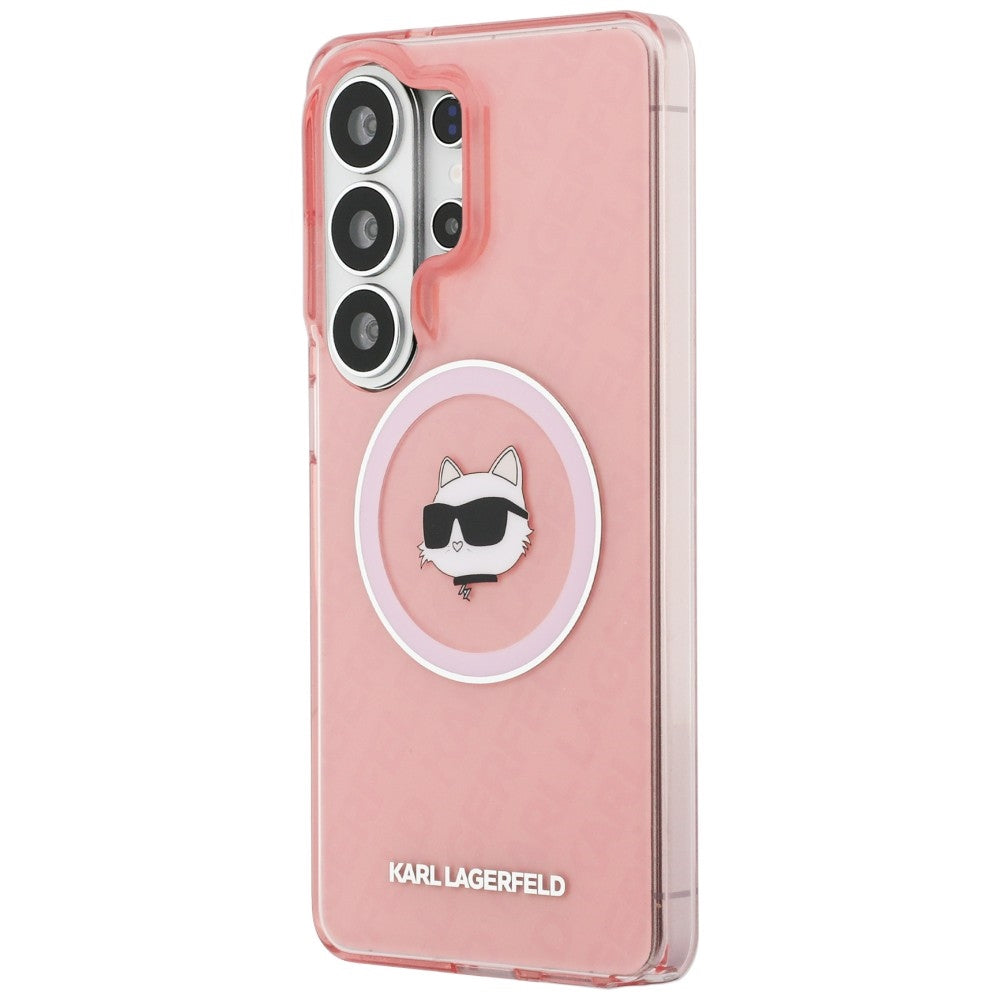 Karl Lagerfeld - IML Choupette Head on KL Repeated Logo MagSafe (KLHMS26LHMKBCHOP) - Samsung Galaxy S26 Ultra - Pink