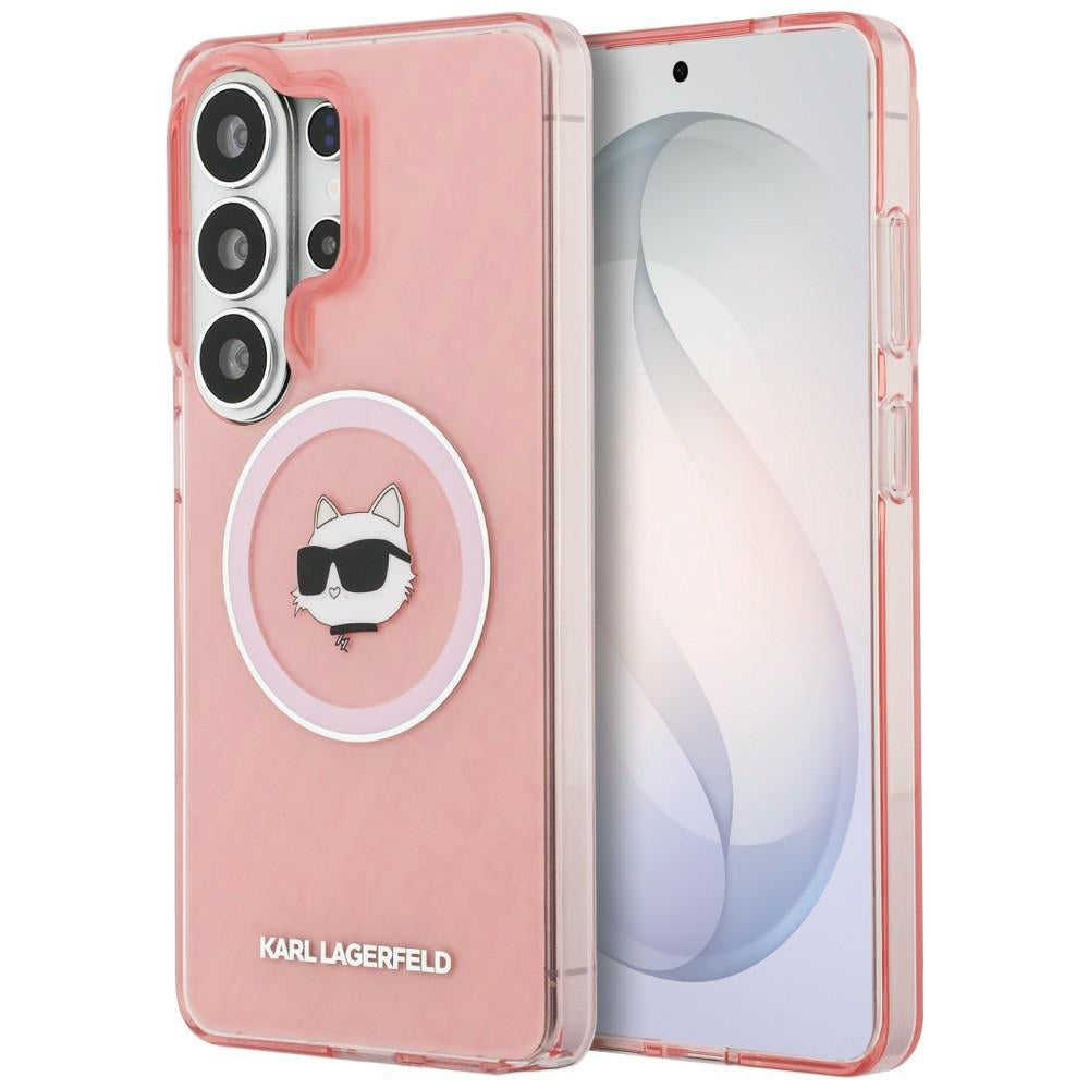 Karl Lagerfeld - IML Choupette Head on KL Repeated Logo MagSafe (KLHMS26LHMKBCHOP) - Samsung Galaxy S26 Ultra - Pink