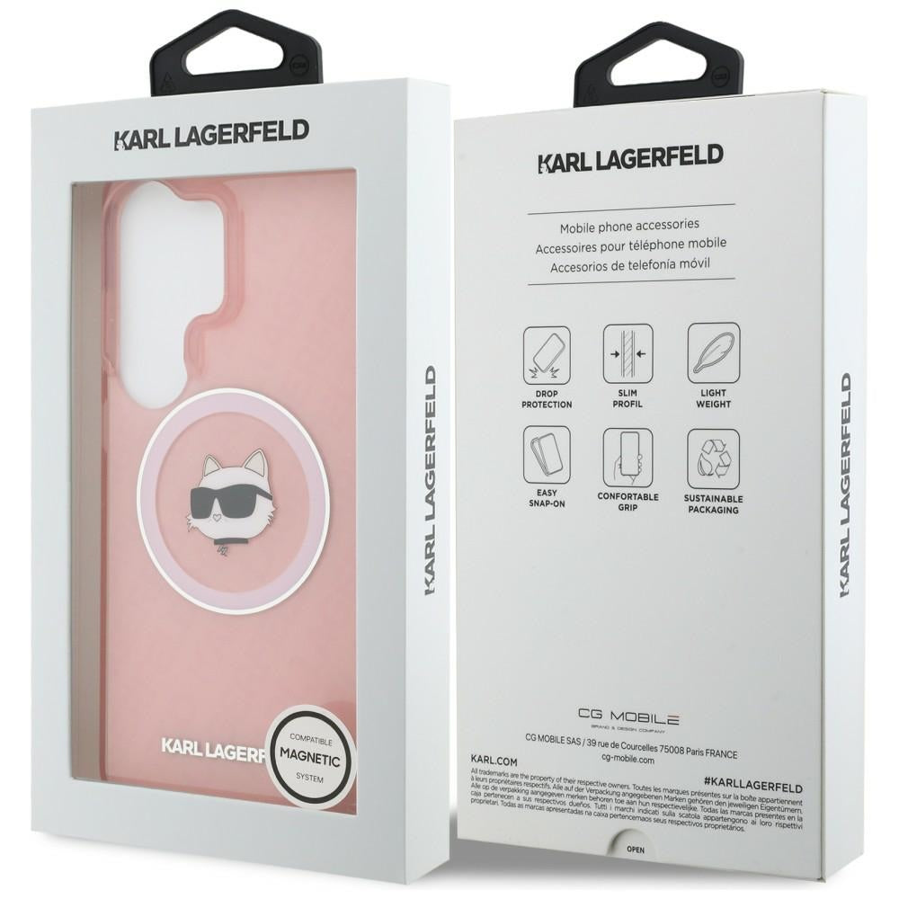 Karl Lagerfeld - IML Choupette Head on KL Repeated Logo MagSafe (KLHMS26LHMKBCHOP) - Samsung Galaxy S26 Ultra - Pink