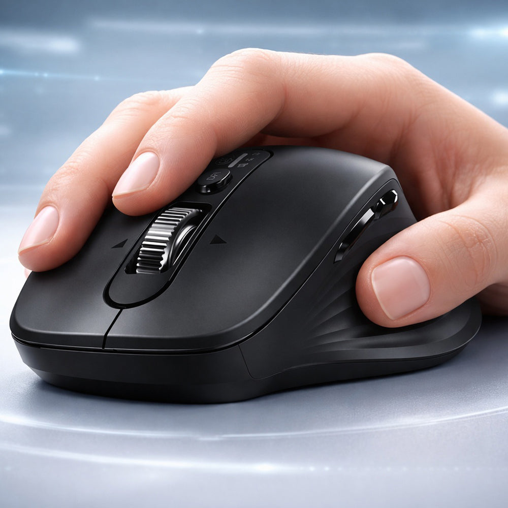 Ugreen - Wireless Mouse M752 (75498B) - Multi-mode, Bluetooth 5.4, 2.4Ghz, 4D Scroll Wheel, 1000-5000DPI, 2x AA Battery 
