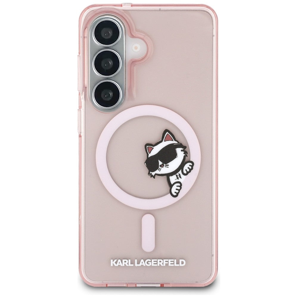 Karl Lagerfeld - IML Choupette Peekaboo Logo MagSafe (KLHMS26S6HCPSCP) - Samsung Galaxy S26 - Pink
