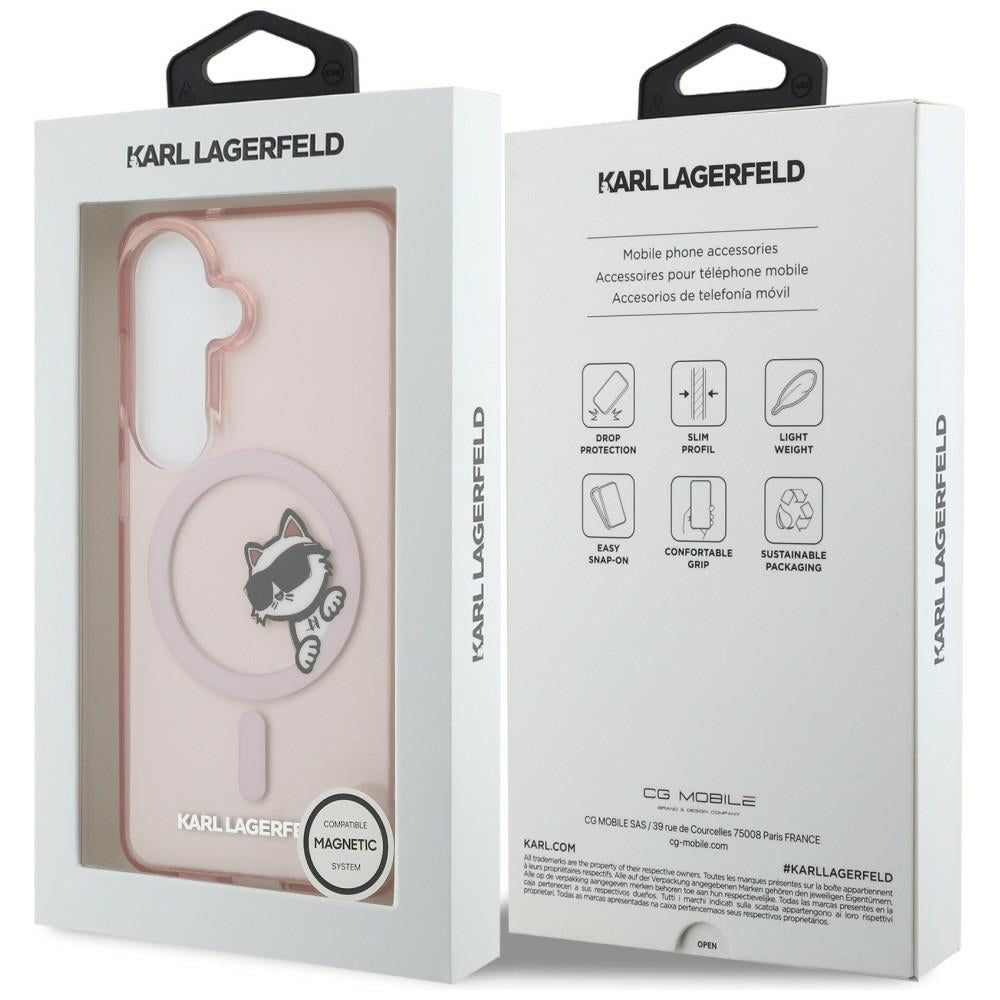 Karl Lagerfeld - IML Choupette Peekaboo Logo MagSafe (KLHMS26S6HCPSCP) - Samsung Galaxy S26 - Pink