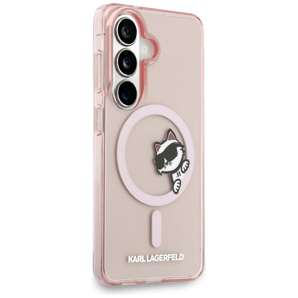 Karl Lagerfeld - IML Choupette Peekaboo Logo MagSafe (KLHMS26S6HCPSCP) - Samsung Galaxy S26 - Pink