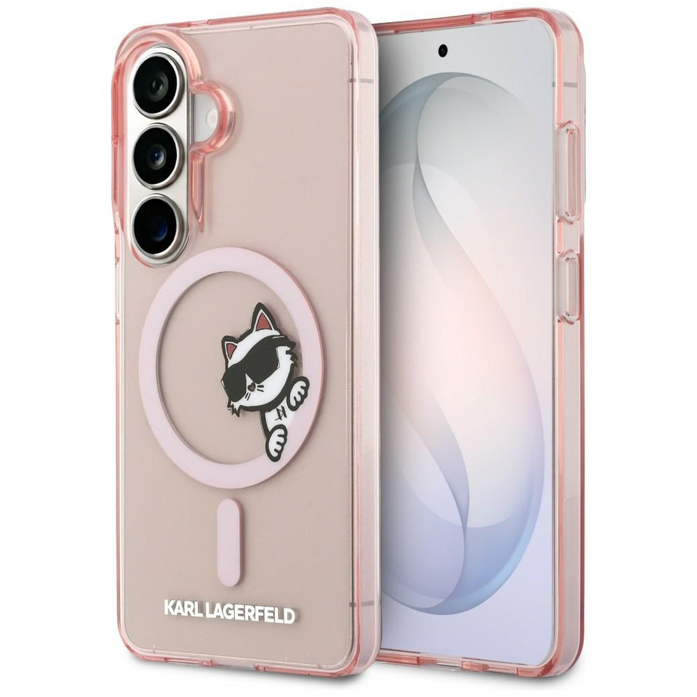 Karl Lagerfeld - IML Choupette Peekaboo Logo MagSafe (KLHMS26S6HCPSCP) - Samsung Galaxy S26 - Pink