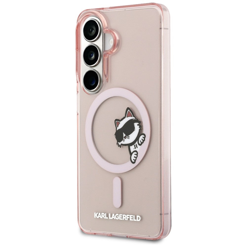 Karl Lagerfeld - IML Choupette Peekaboo Logo MagSafe (KLHMS26S6HCPSCP) - Samsung Galaxy S26 - Pink