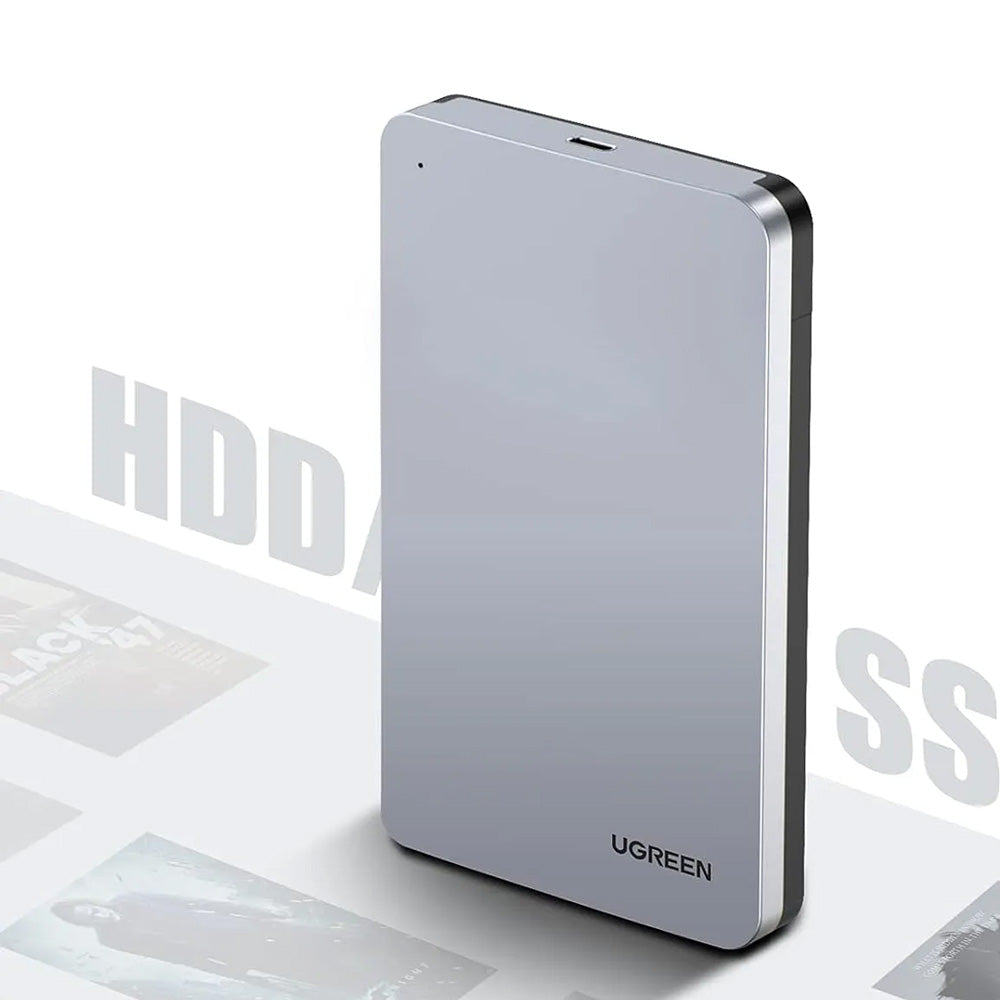Ugreen - Hard Drive Enclosure CM300 (70498) - USB to USB-C Cable, HDD/SSD, SATA, Support ESD Anti-static, 6Gbps - Grey