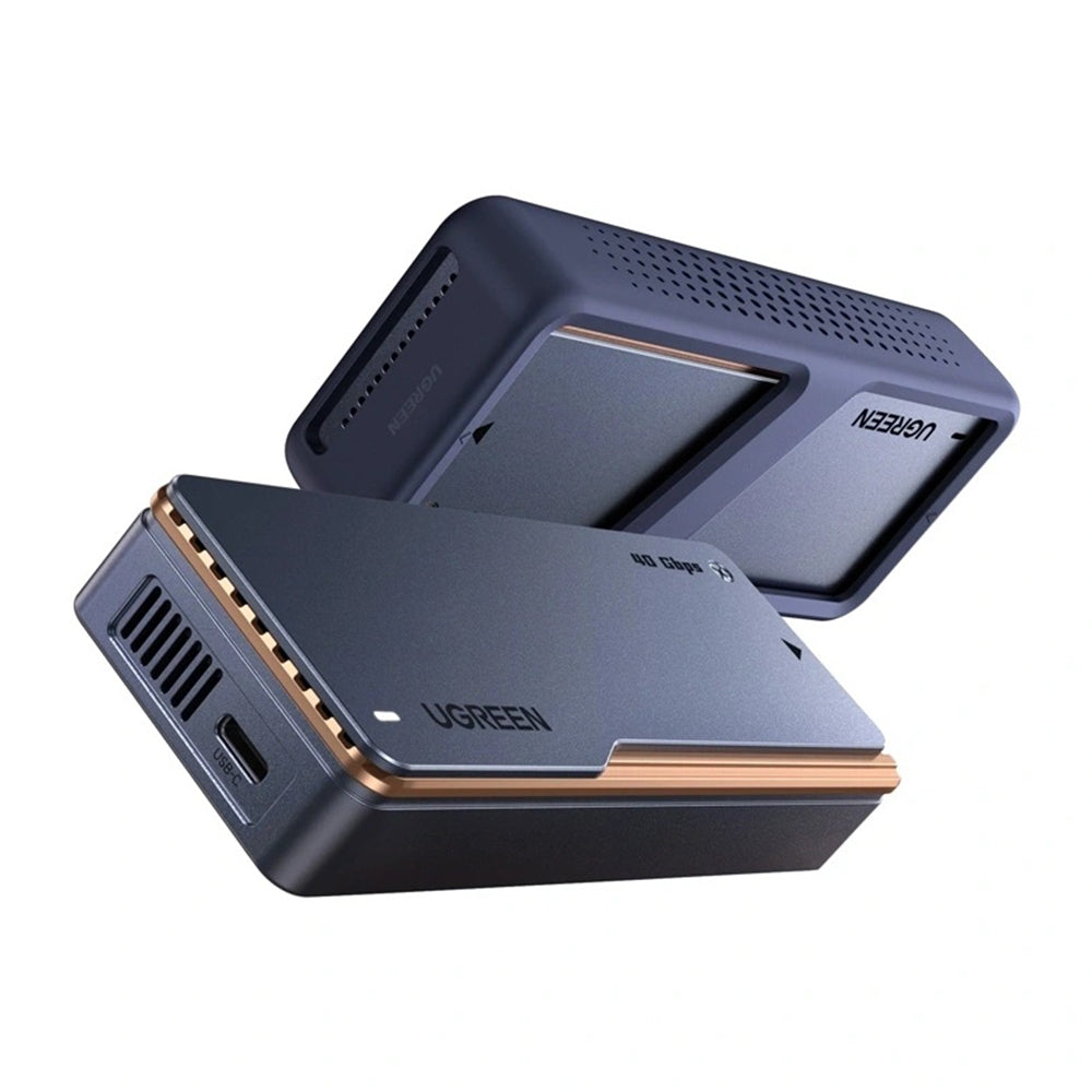 Ugreen - Hard Drive Enclosure D703 (65727) - M.2 NVMe/SSD, 40Gbps, 8TB, with Type-C Cable - Grey