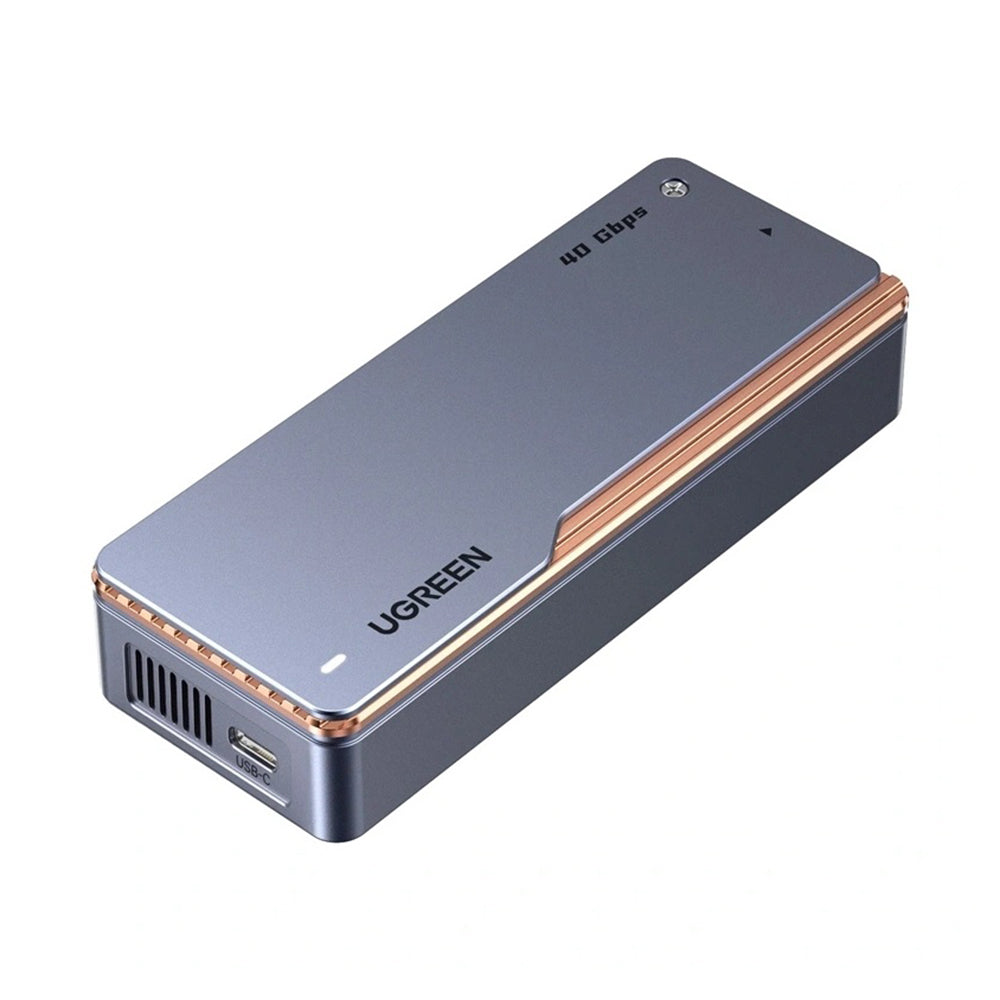 Ugreen - Hard Drive Enclosure D703 (65727) - M.2 NVMe/SSD, 40Gbps, 8TB, with Type-C Cable - Grey