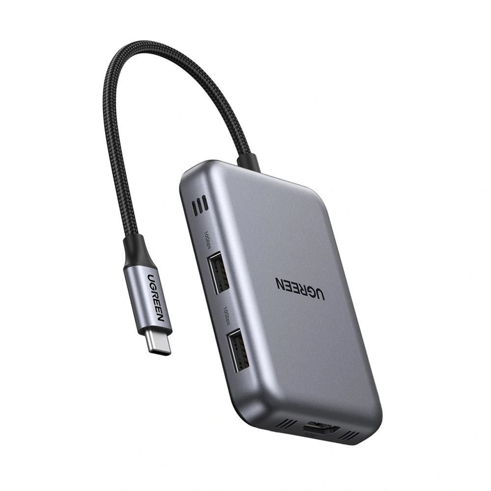 Ugreen - Hub 7in1 CM896 (65759) - Magnetic, USB-C to HDMI 4K, USB-C PD100W, 2X USB, SD4.0 Slot, TF Slot, 10Gbps - Grey