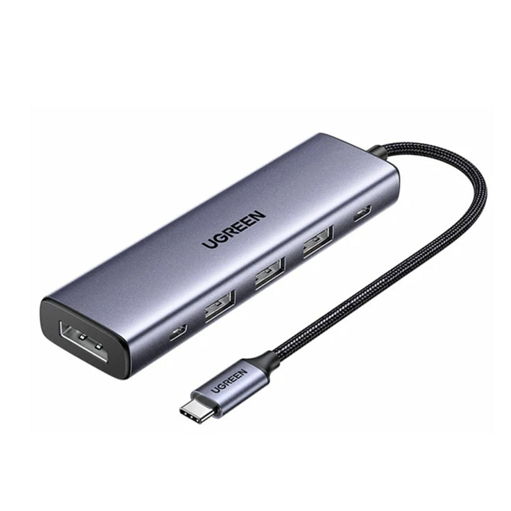 Ugreen - Docking Station CM511 (75642) - USB-C to 2x Type-C, 3x USB, Display Port, 5Gbps, PD 3.0, 100W, 4K@60Hz - Grey