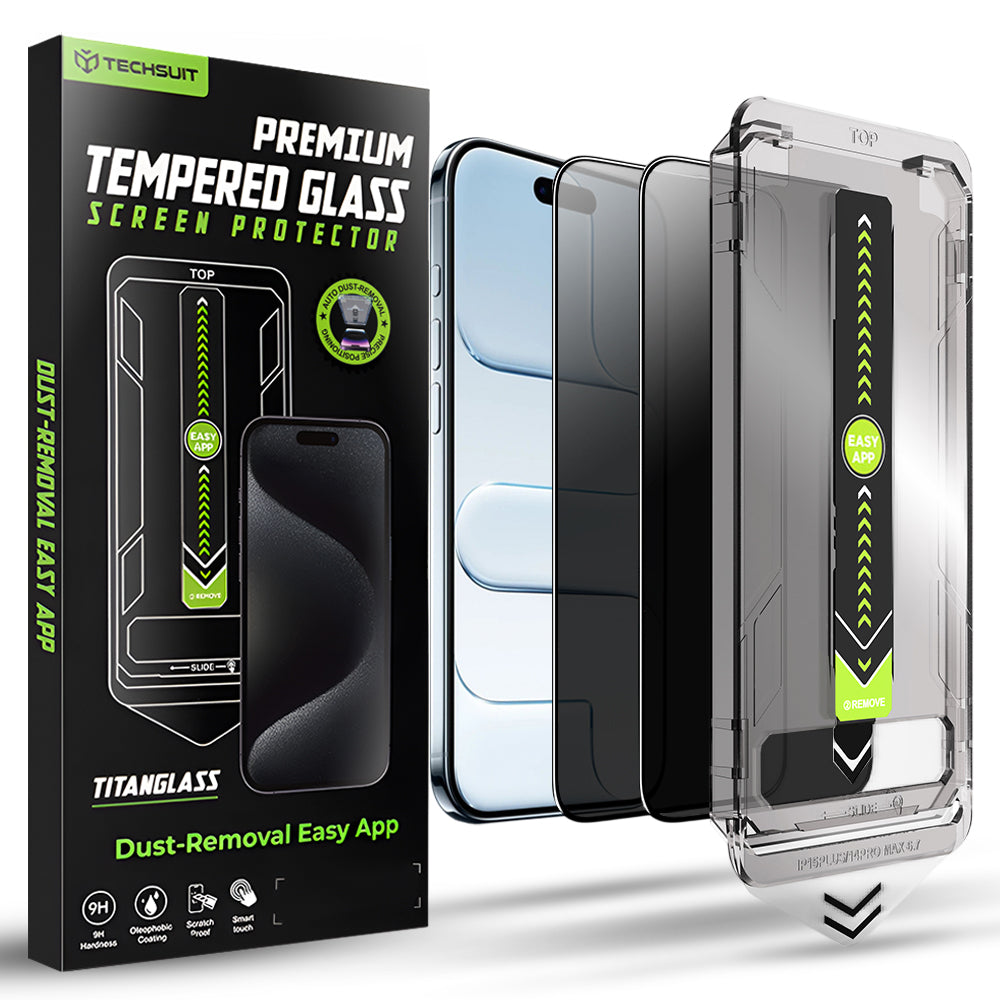 Techsuit - TitanGlass FullCover (2 pack) - iPhone 17 Air - Privacy