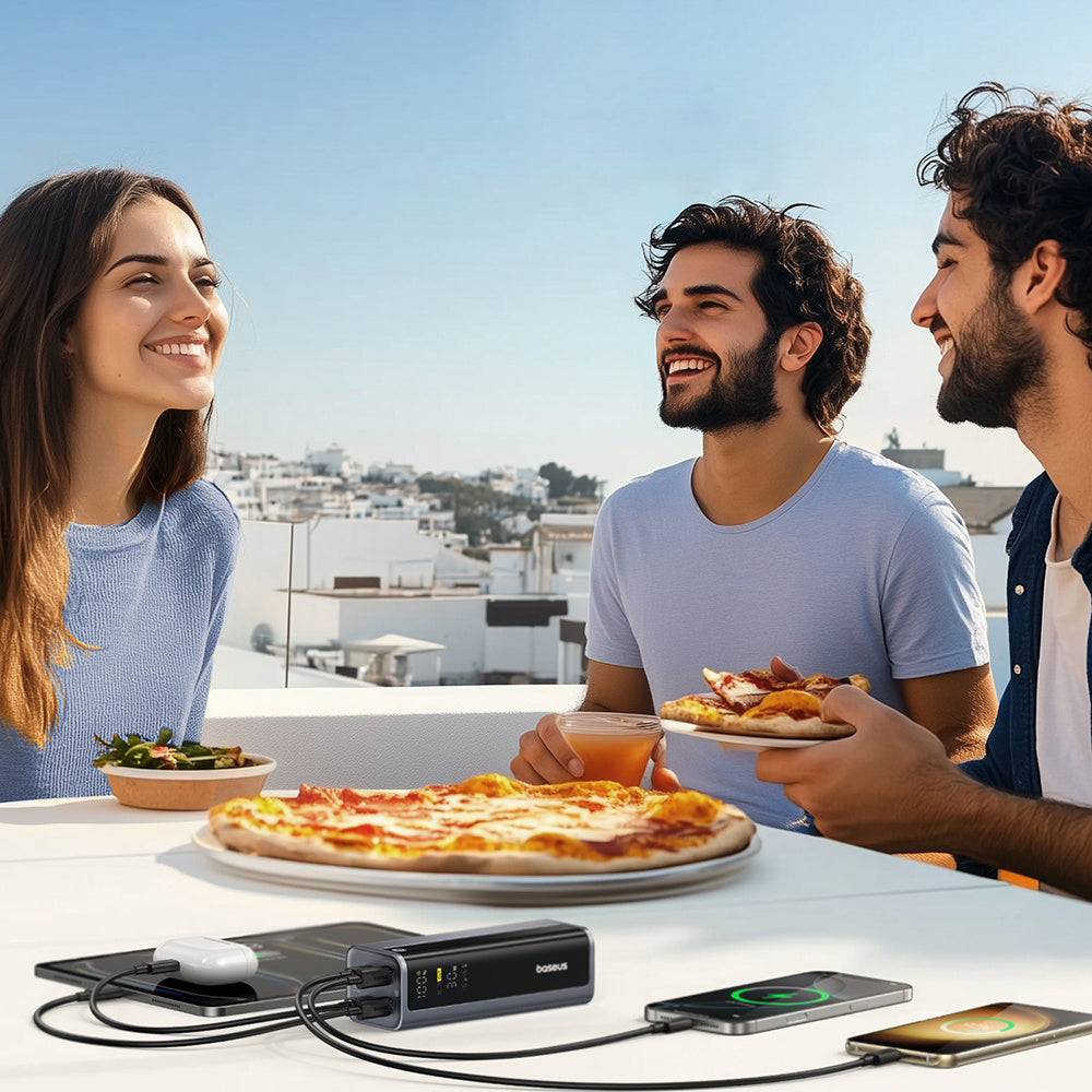 Baterie externa Baseus EnerGeek GP12 (P10082109813-00), 20800mAh, 2xUSB-C / 2xUSB, 145W, Gri