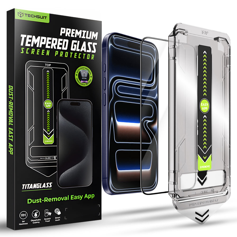 Techsuit - TitanGlass FullCover - iPhone 17 Pro - Black