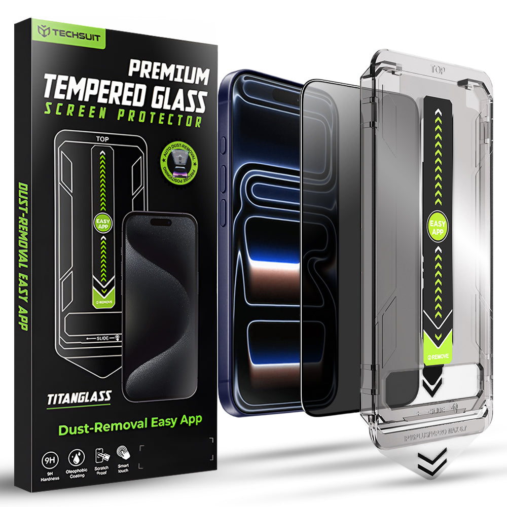 Techsuit - TitanGlass FullCover - iPhone 17 Pro - Privacy