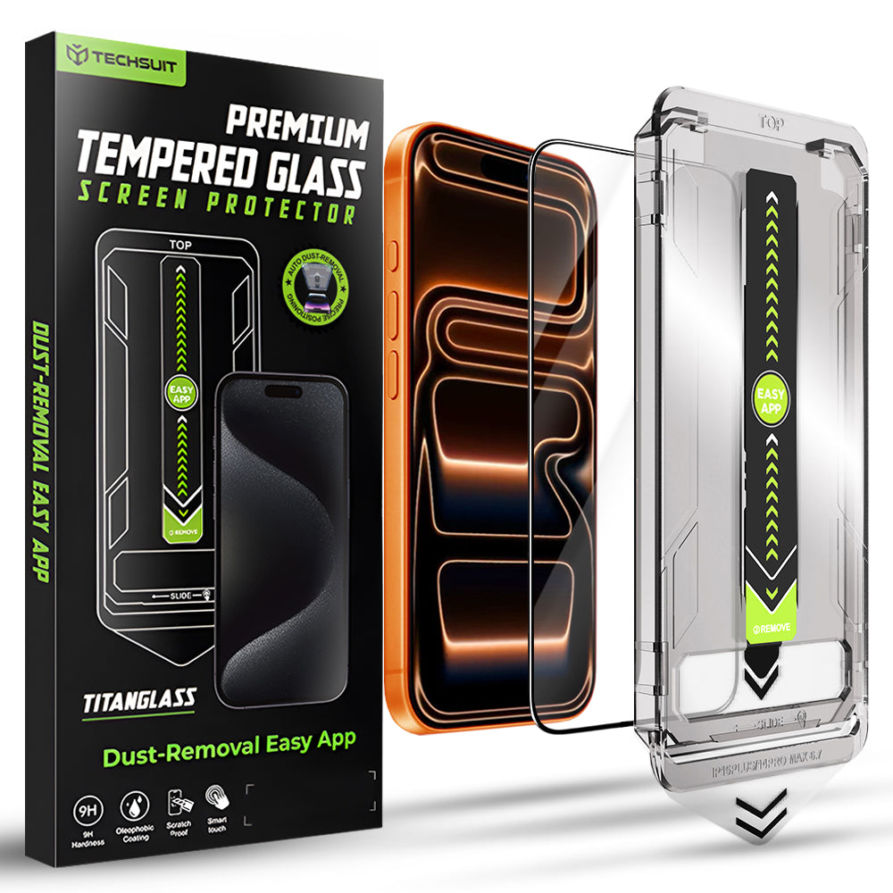 Techsuit - TitanGlass FullCover - iPhone 17 Pro Max - Black