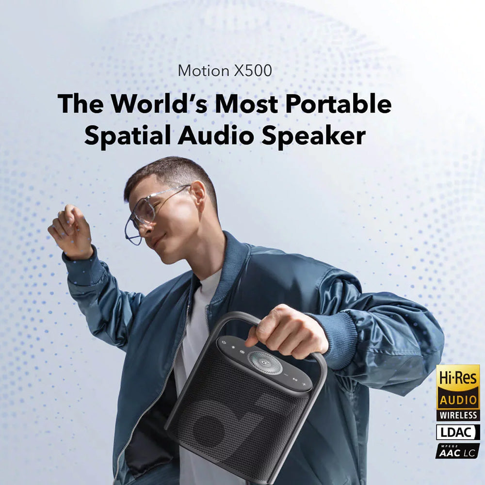 Anker - Wireless Speaker SoundCore Motion X500 (A3131011) - Hi-Res, LDAC, Spatial Audio, 40W, 12H Playtime, IPX7, App - 