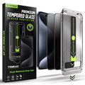 TechSuit Folie de protectie Techsuit TitanGlass FullCover (set de 2) compatibil cu iPhone 15 Pro, Privacy