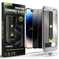 TechSuit Folie de protectie Techsuit TitanGlass FullCover (set de 2) compatibil cu iPhone 14 Pro, Privacy
