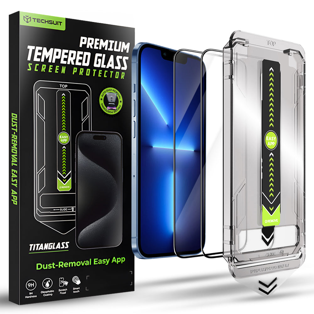 TechSuit Folie de protectie Techsuit TitanGlass FullCover (set de 2) compatibil cu iPhone 13 Pro Max / iPhone 14 Plus, N