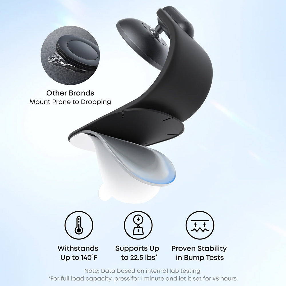 Anker - Car Holder Nano Magnetic (A9110H11) - Dashboards/Touchscreens, 3M Adhesive, 360°, Flexible, Universal - Black