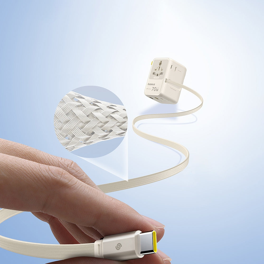 Adaptor Baseus EnerCore CG11 (E0307E01), 2AC+2U+2C 70W, Alb