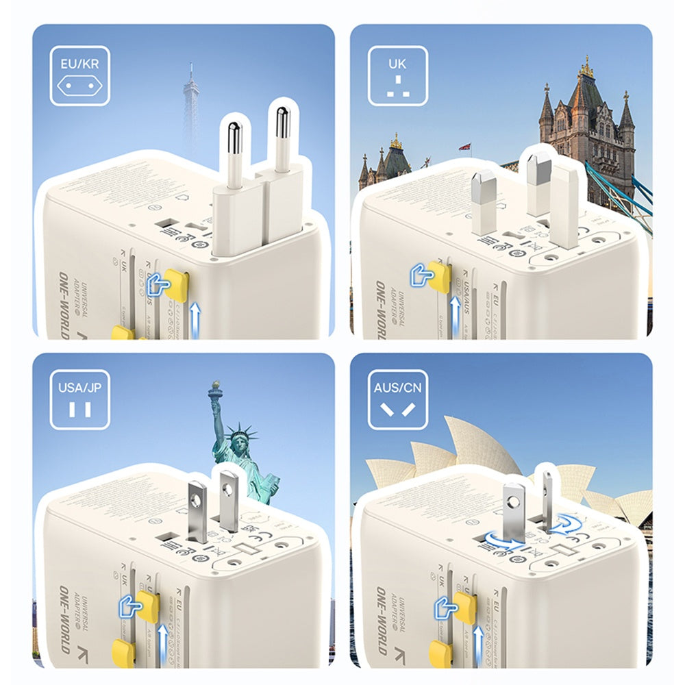 Adaptor Baseus EnerCore CG11 (E0307E01), 2AC+2U+2C 70W, Alb