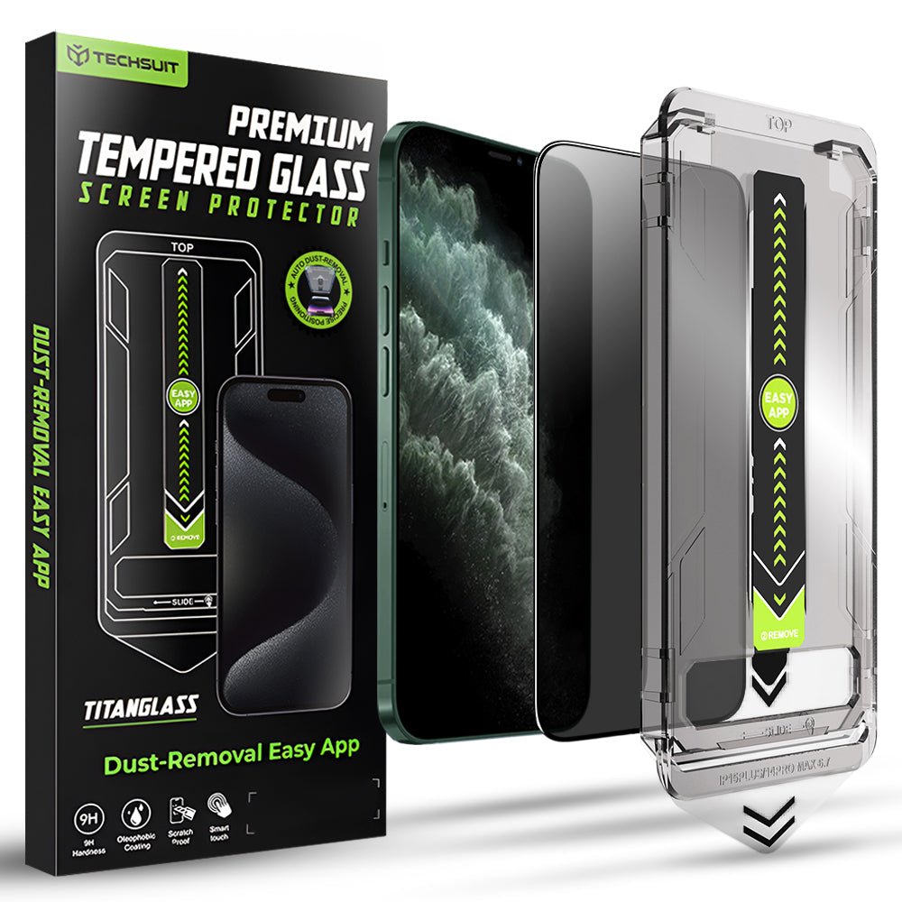 Techsuit - TitanGlass FullCover - iPhone XS Max / iPhone 11 Pro Max - Privacy