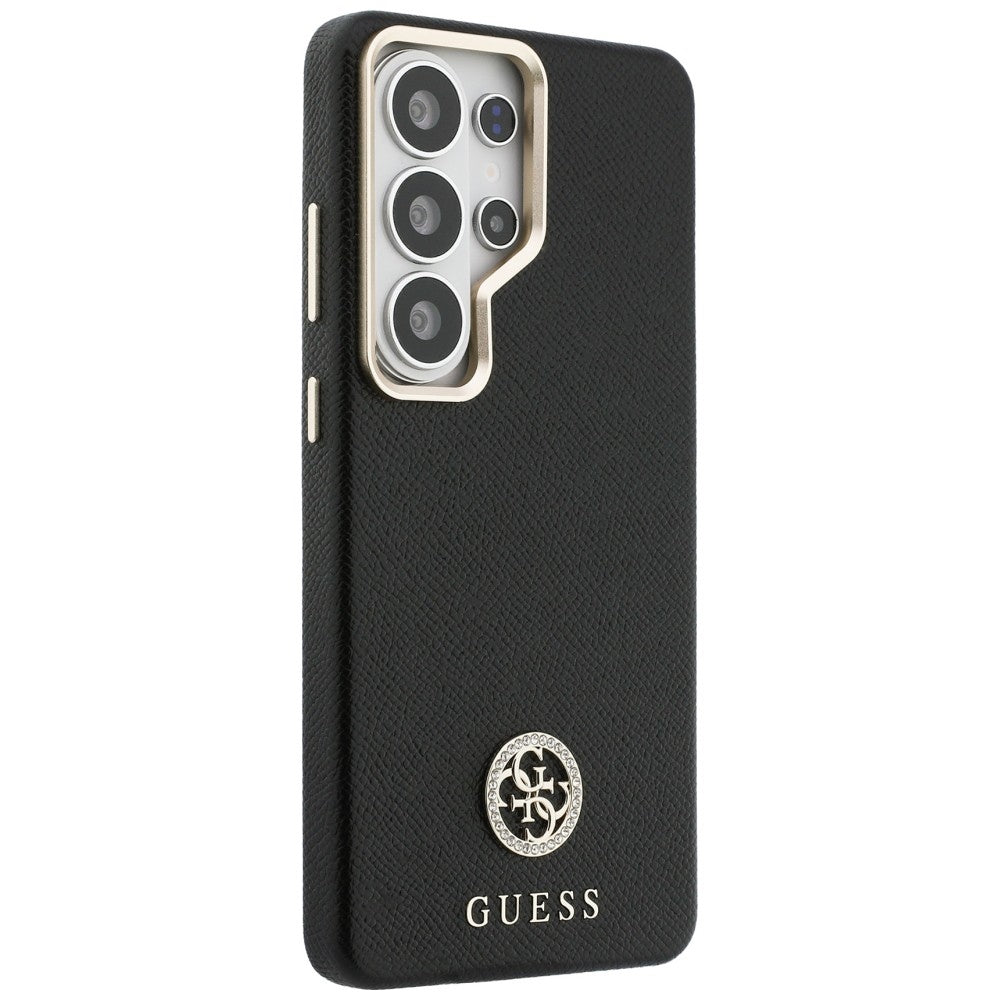 Guess - Rhinestone Round Logo MagSafe (GUHMS26LPGCRMDEK) - Samsung Galaxy S26 Ultra - Black