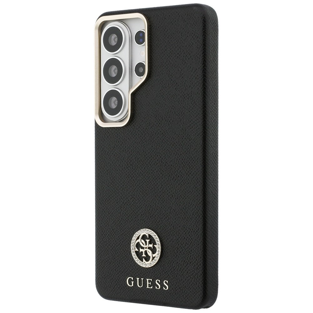 Guess - Rhinestone Round Logo MagSafe (GUHMS26LPGCRMDEK) - Samsung Galaxy S26 Ultra - Black